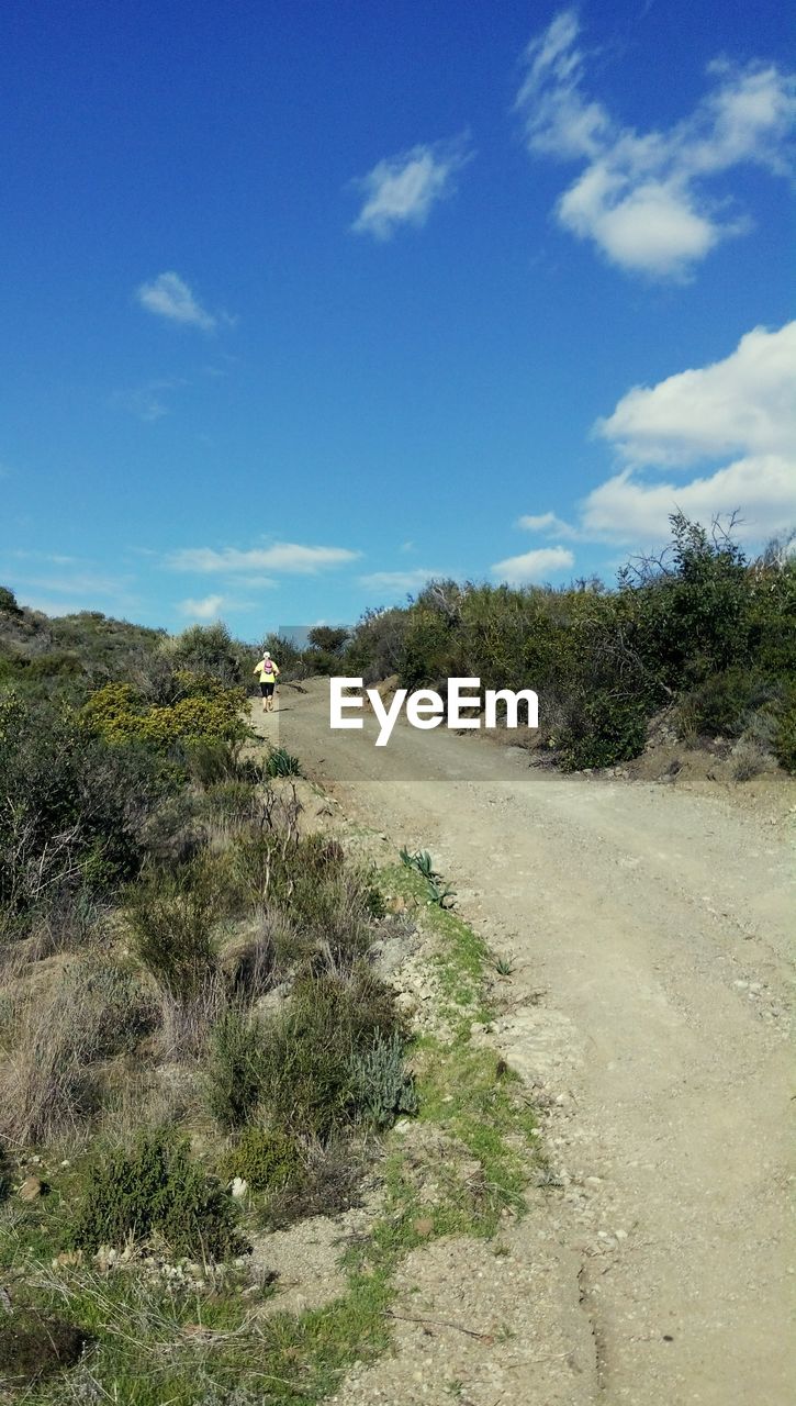 Dirt road passing through landscape