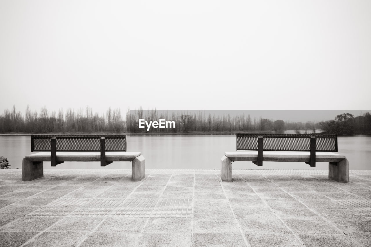 Empty bench in park