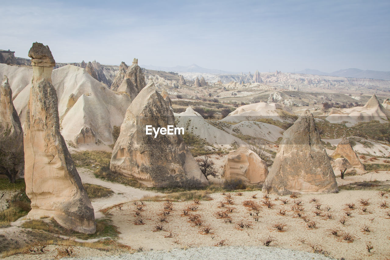 Landscapes in cappadocia beautiful mountains in turkey