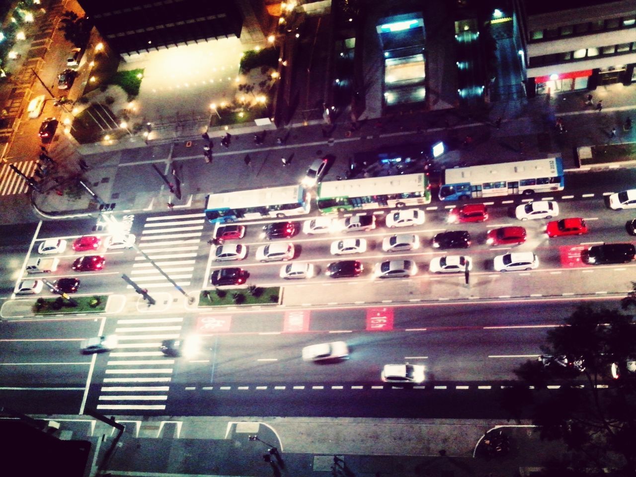 Elevated view of traffic