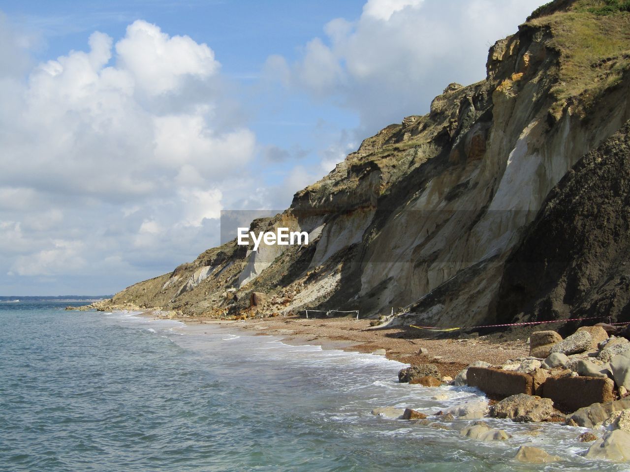 SCENIC VIEW OF SEA AND ROCKS AGAINST SKY