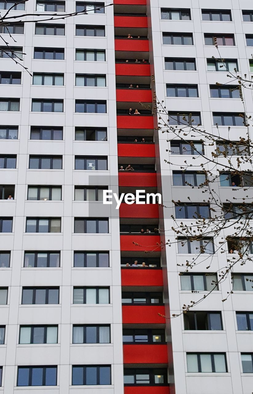 LOW ANGLE VIEW OF APARTMENT BUILDING