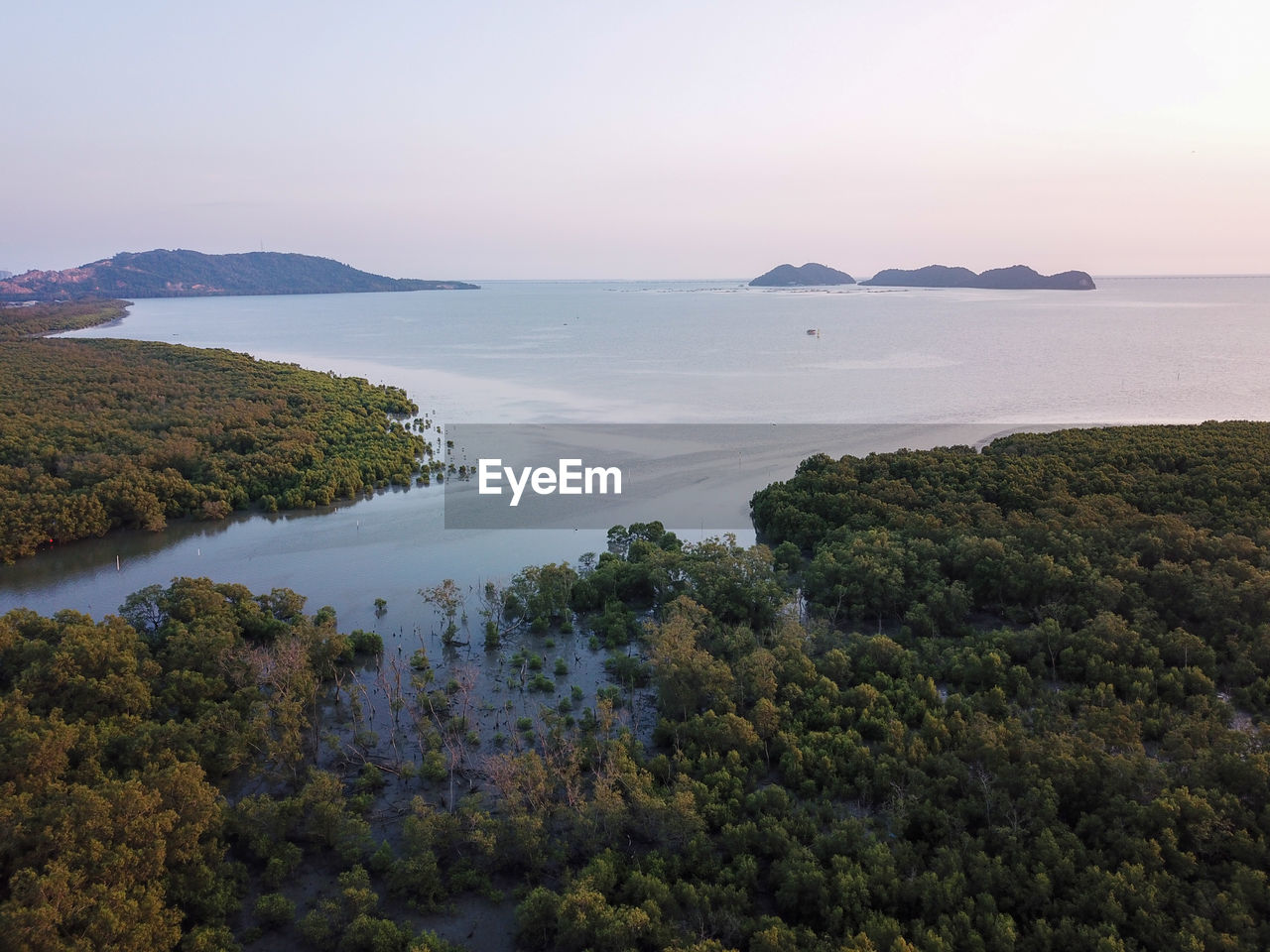 SCENIC VIEW OF SEA DURING SUNSET