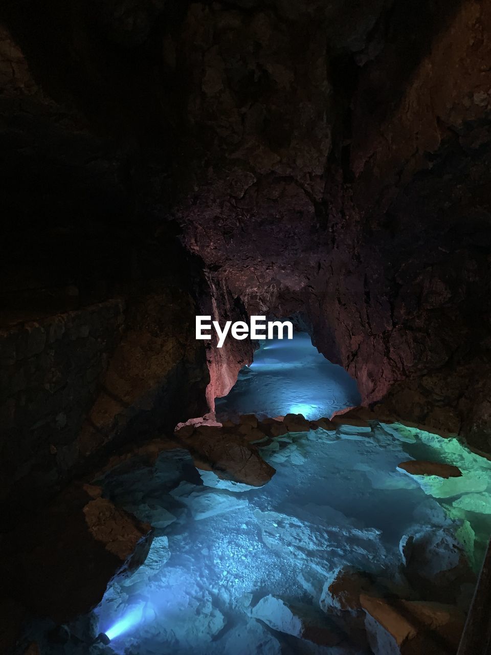 Rock formations in cave