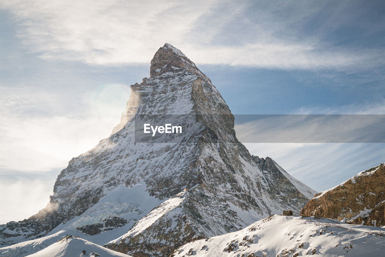 Majestic matterhorn in winter - zermatt, switzerland