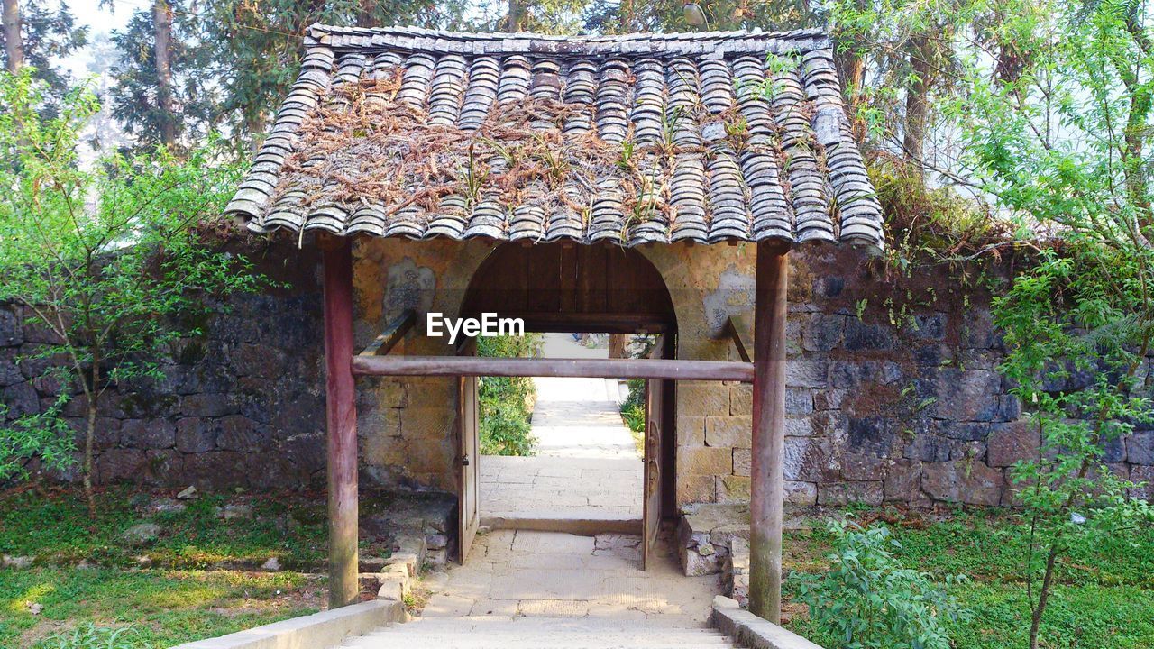 Open doorway to garden