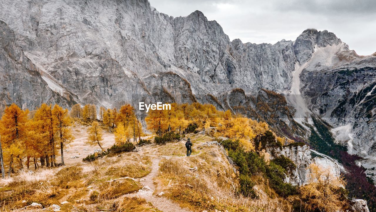 Scenic view of rocky mountains