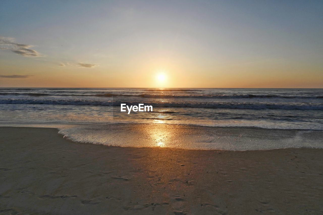 SCENIC VIEW OF SEA DURING SUNSET