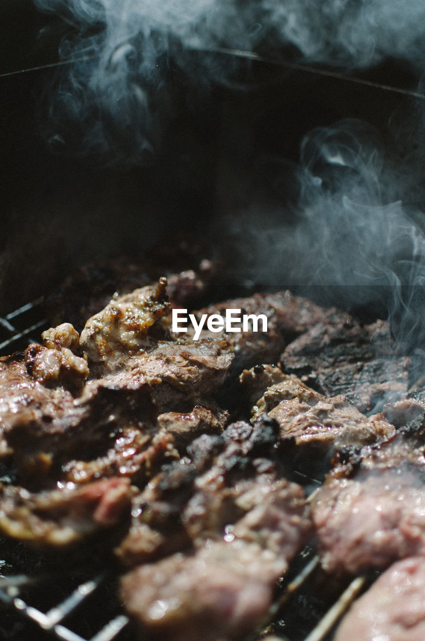 Close-up of food in cooking pan