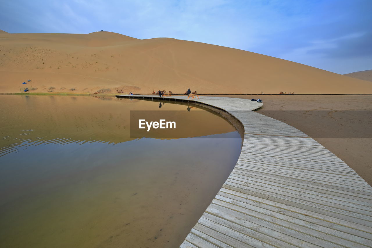 1045 reflections on lake badain east- badain jaran section of the gobi desert. inner mongolia-china.