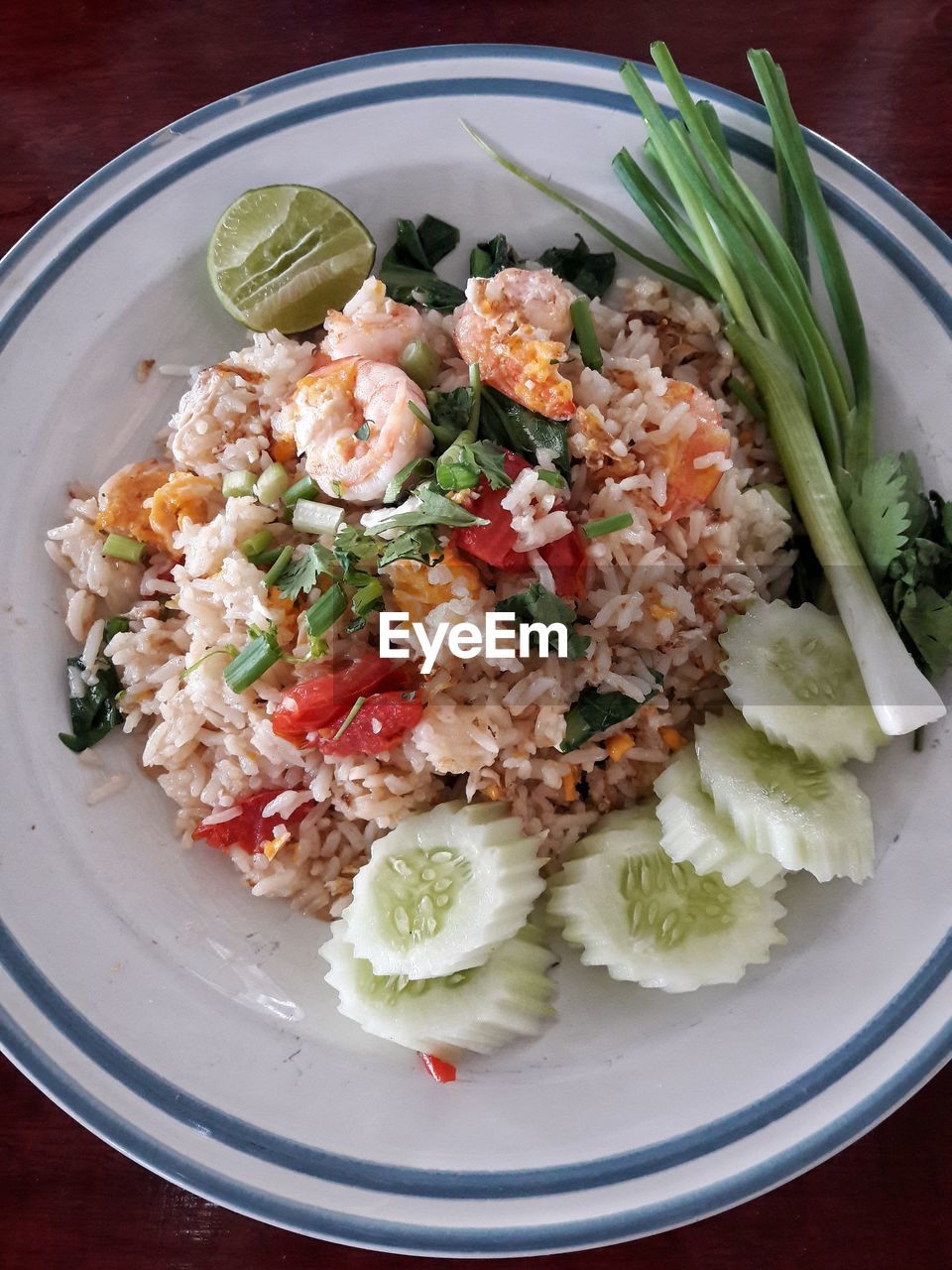 Fried rice with shimp is delicious thaifood and often eaten