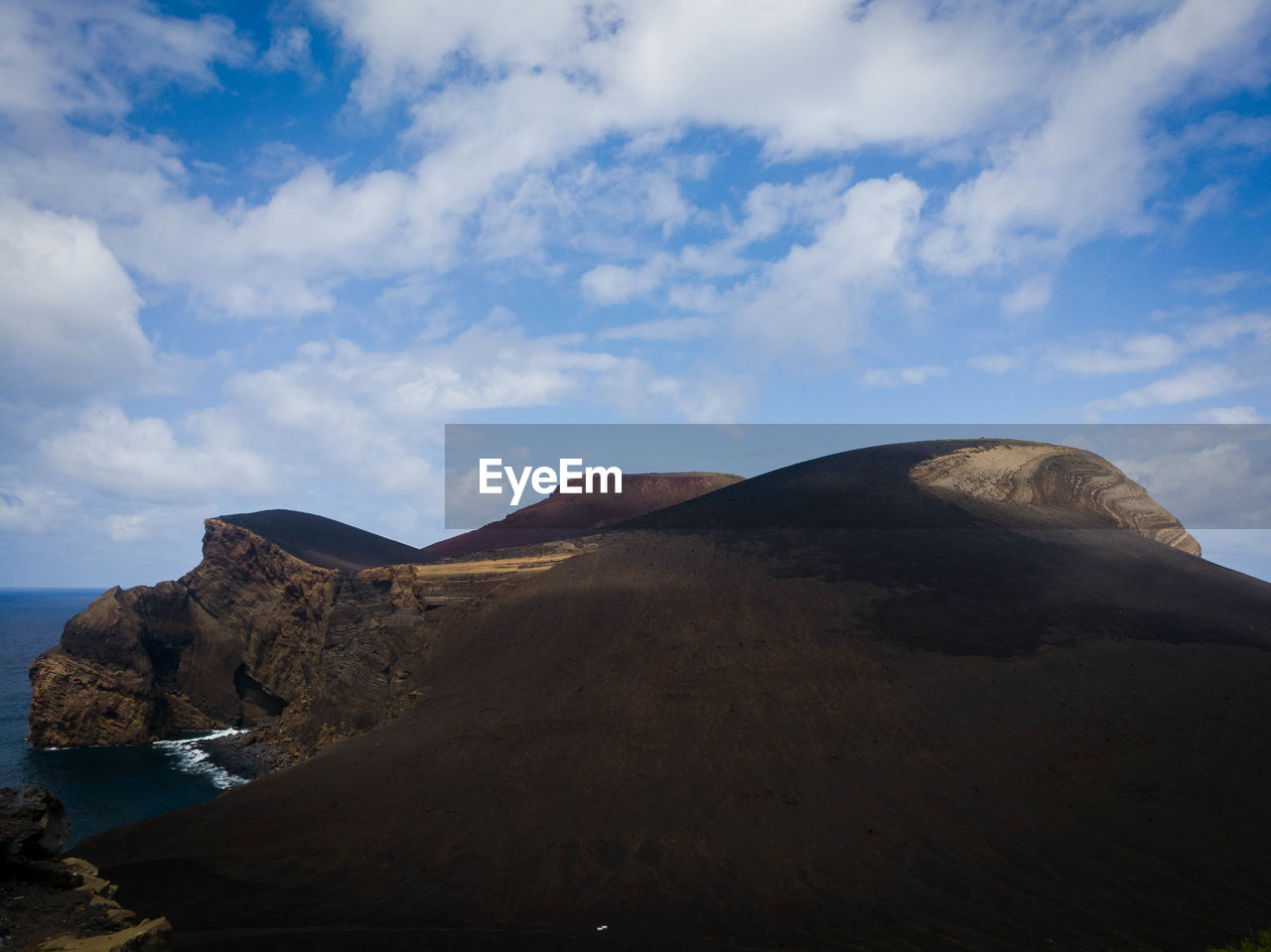 Scenic view aftermath of a underwater volcanic eruption