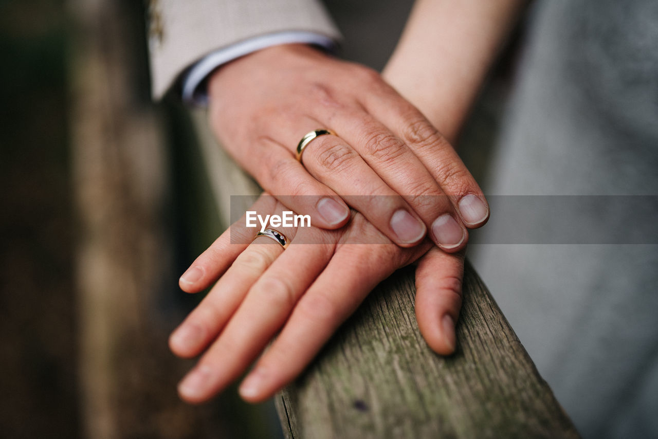 cropped hand of woman with hands