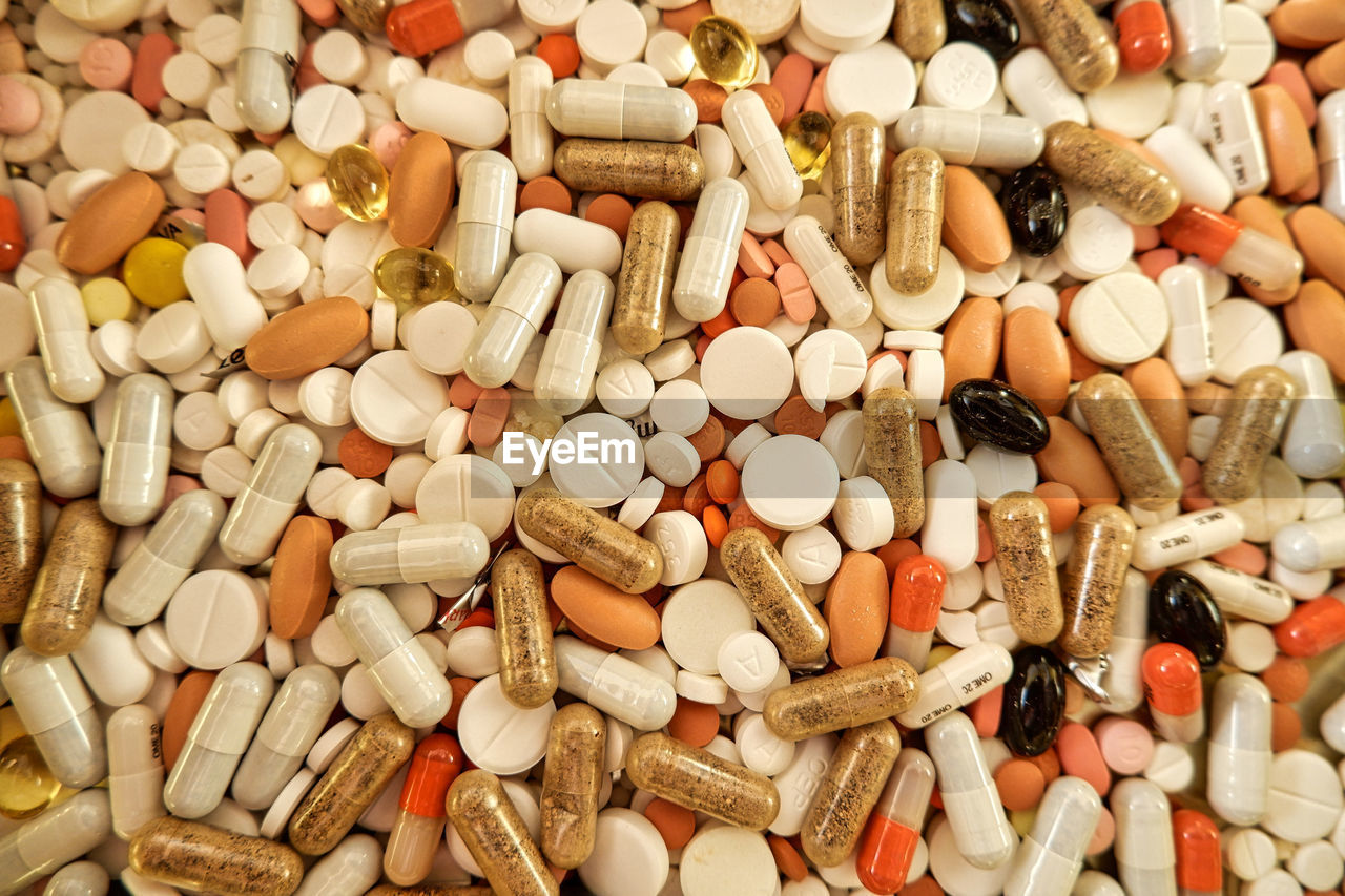 Full frame shot of pills