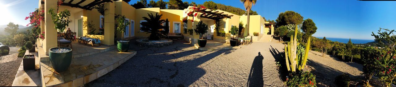 Panoramic view of road against sky on sunny day