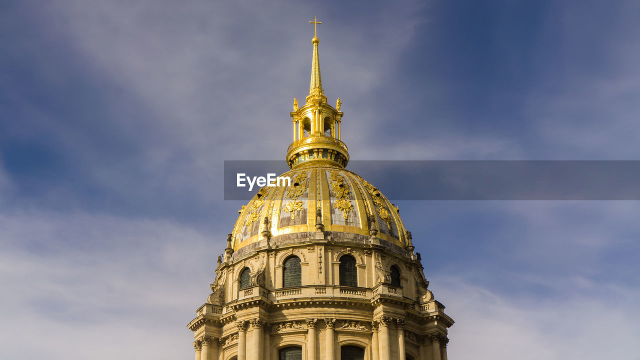 Low angle view of les invalides against sky