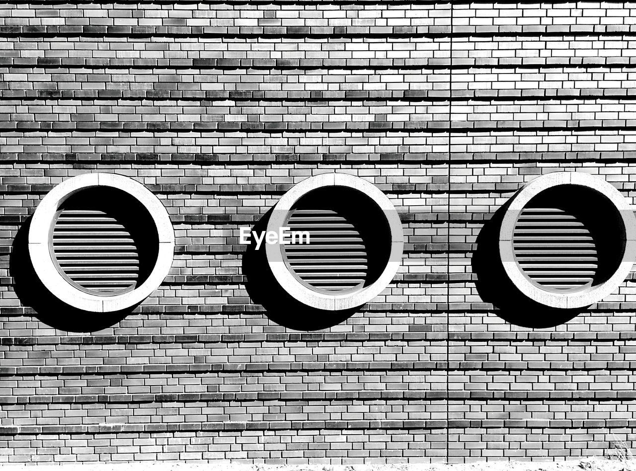 Close-up of air duct on wall