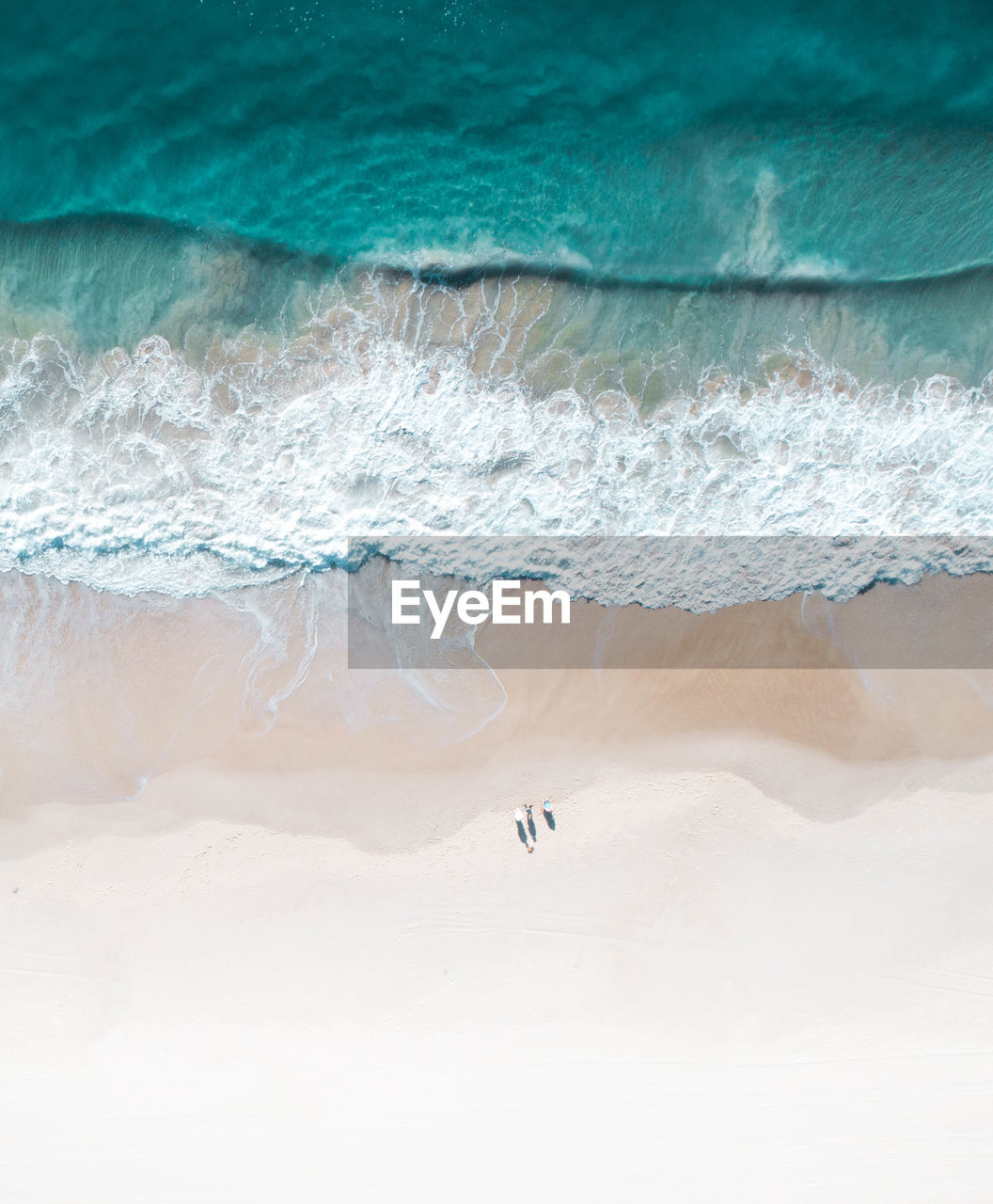 High angle view of beach