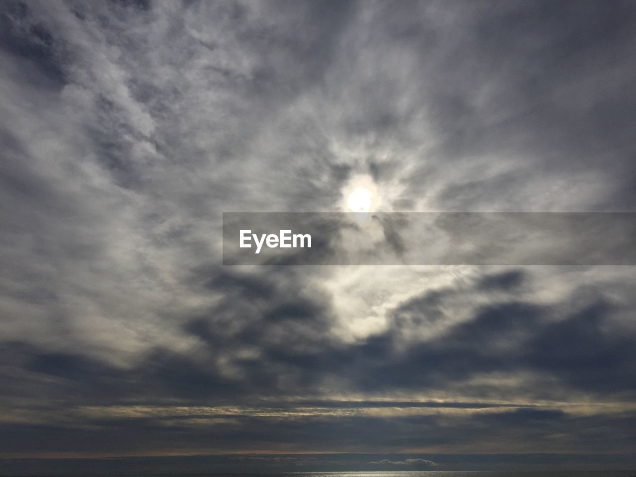 Storm clouds over sea