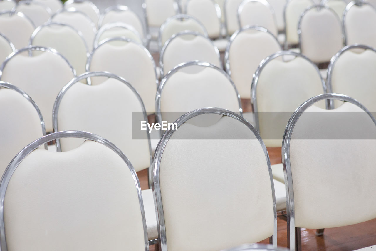 CLOSE-UP OF AN EMPTY CHAIRS