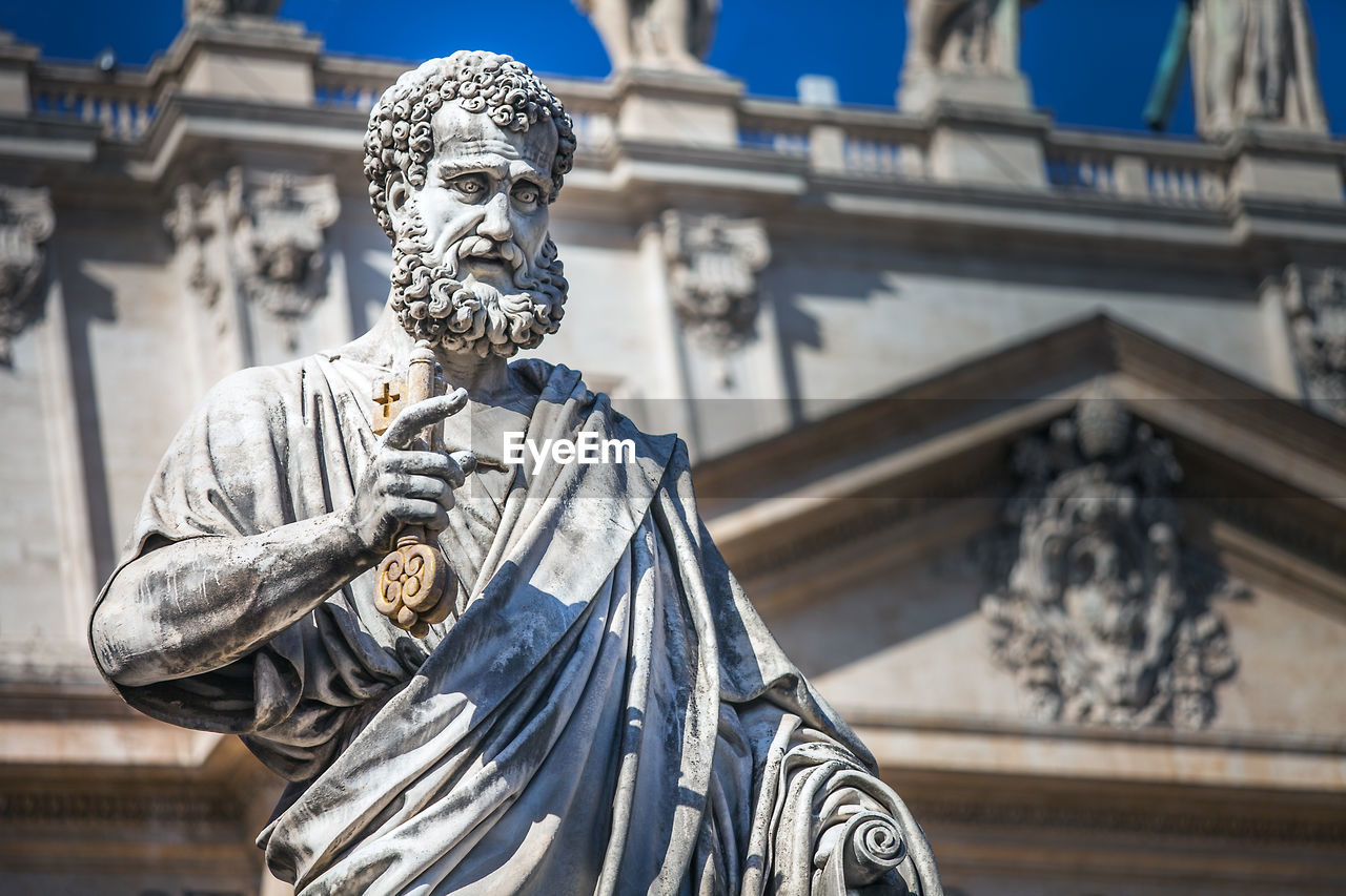 Low angle view of statue