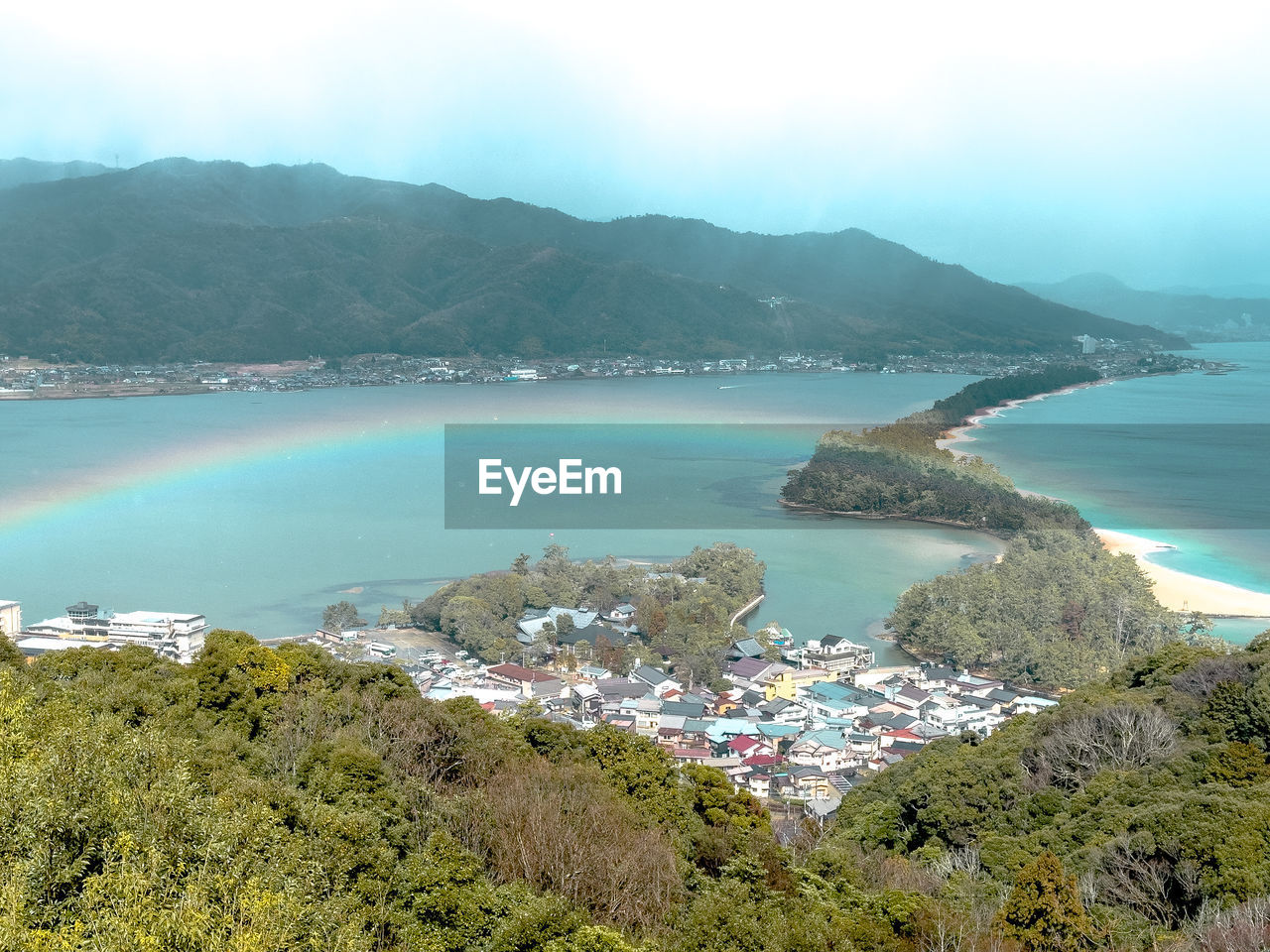 high angle view of sea against sky