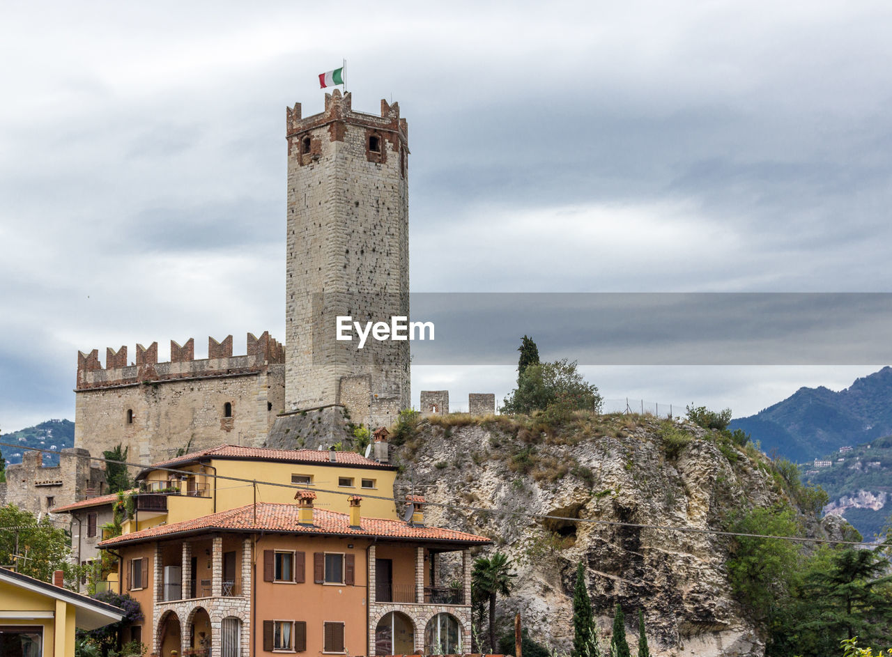 Castello scaligero against sky at malcesine