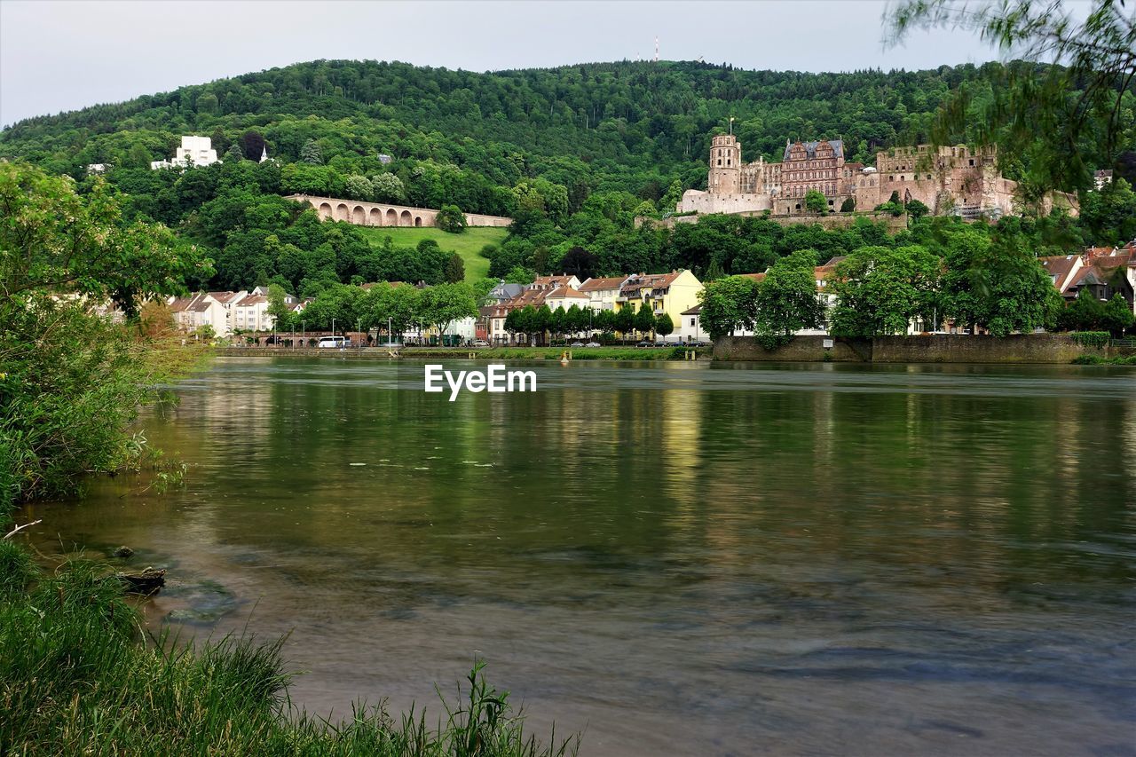 LAKE AND BUILDINGS IN CITY