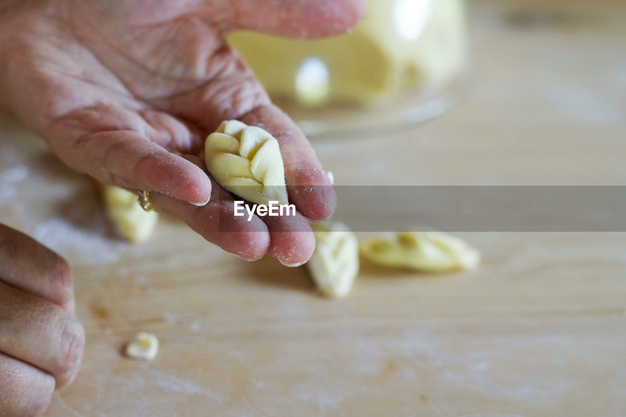 Delicious italian tortelli preparation