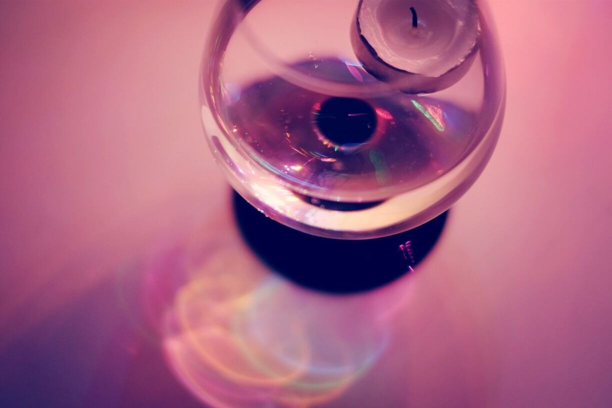 Close-up of water in glasses on table