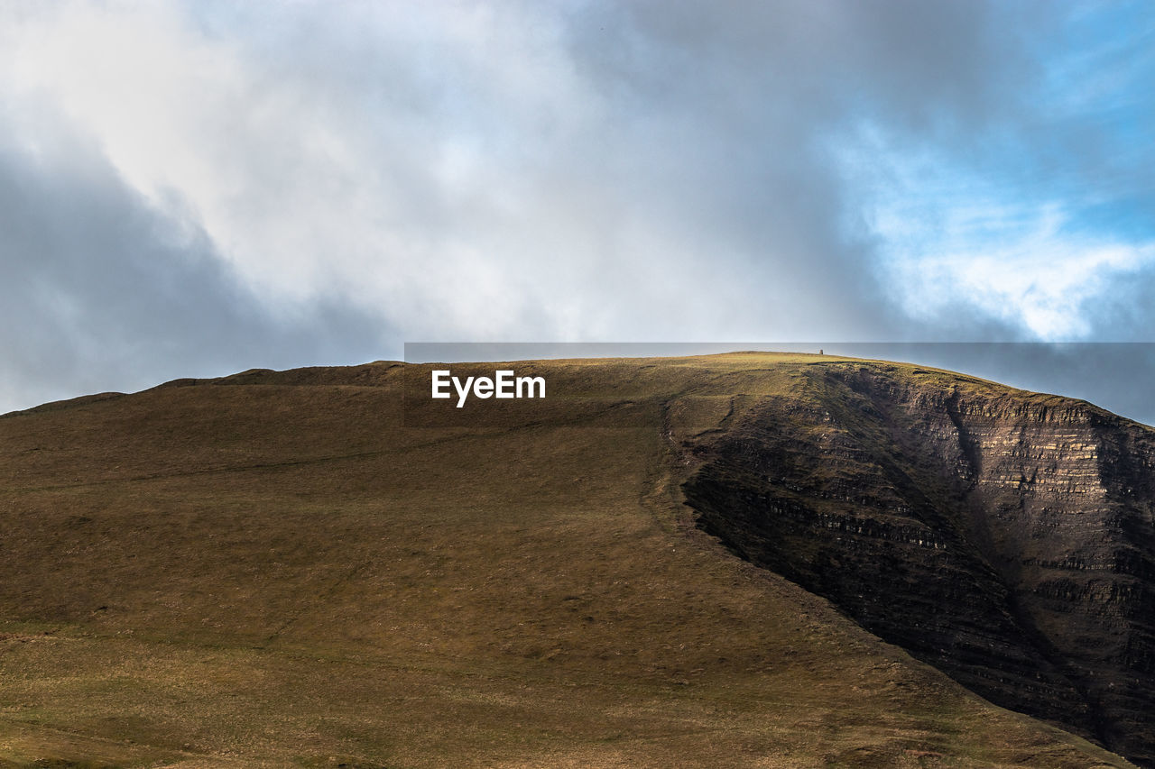 Low angle view of mountain against sky