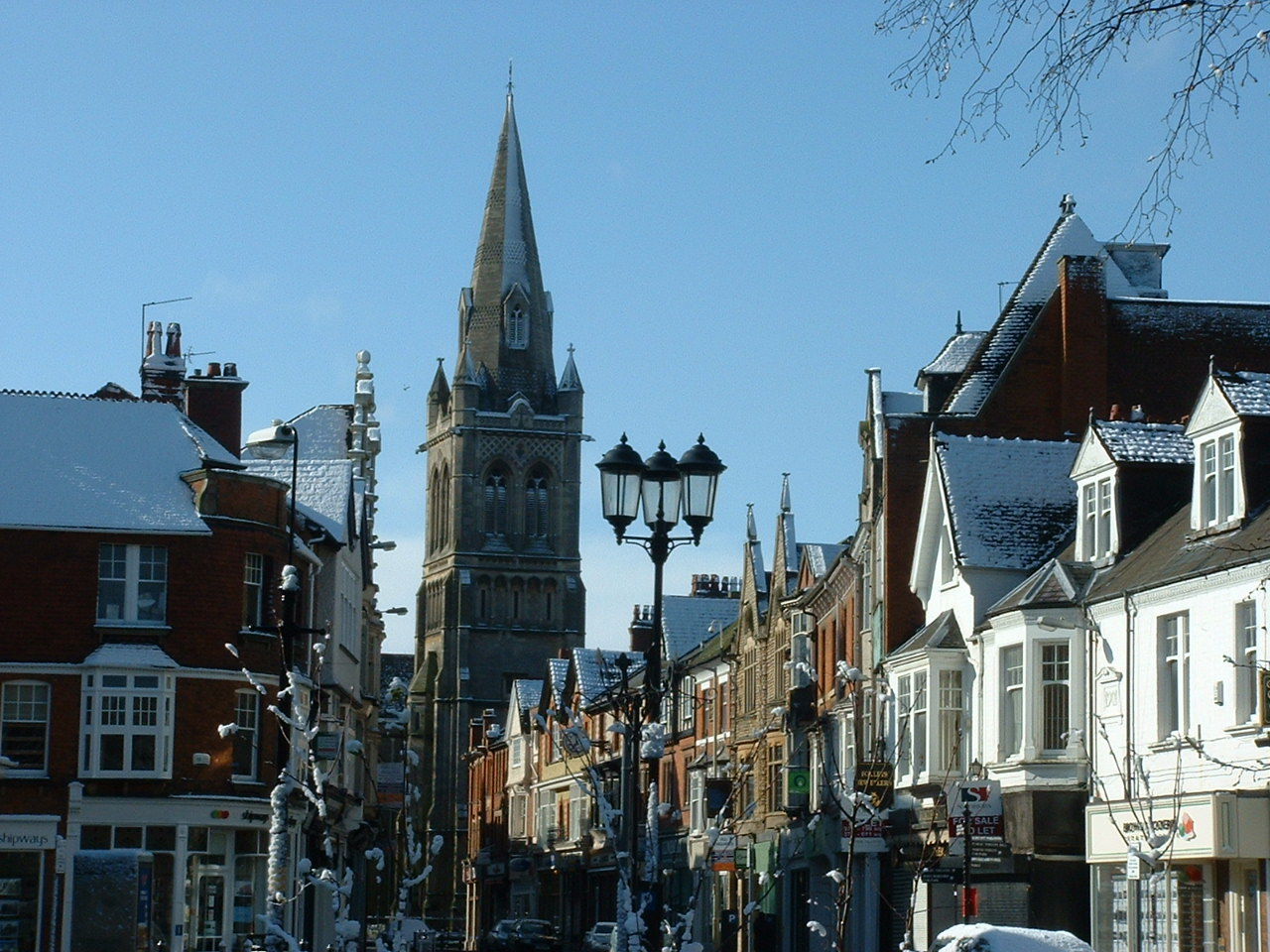 VIEW OF CITY AGAINST CLEAR SKY