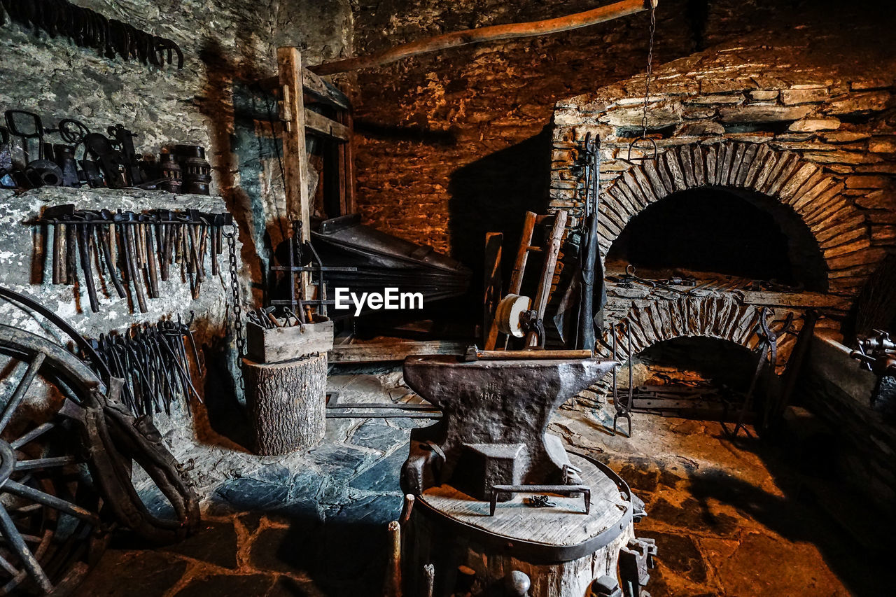 Interior of blacksmith workshop