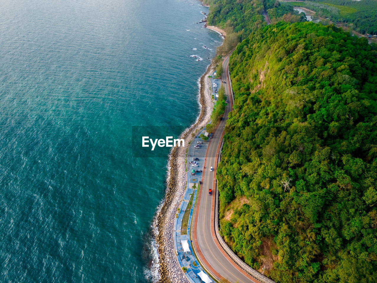 high angle view of beach