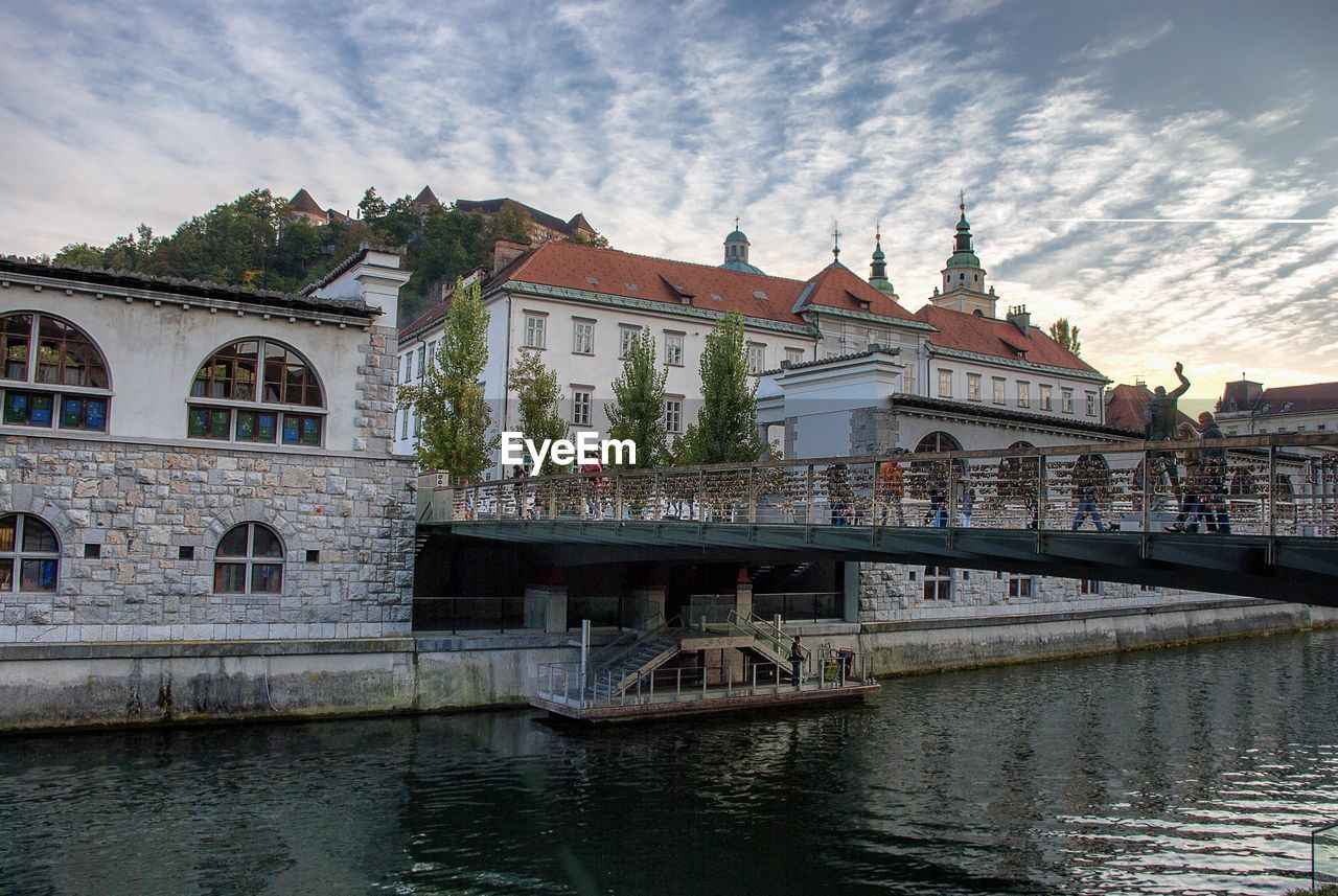 Butchers bridge in the heart of ljubljana, slovenia