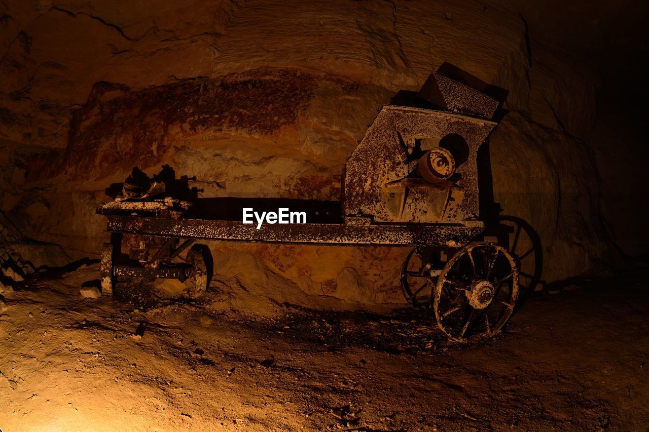 ABANDONED CART AT NIGHT