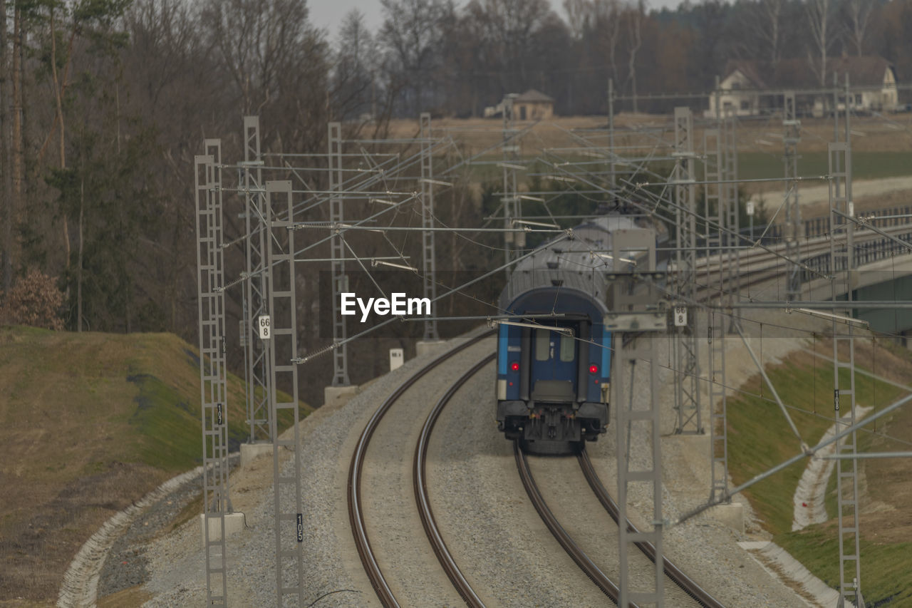 train on railroad track