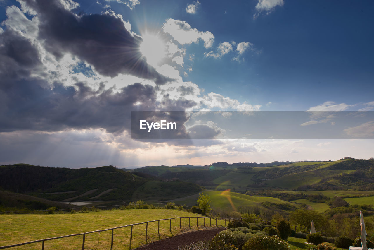 SCENIC VIEW OF FARM AGAINST SKY