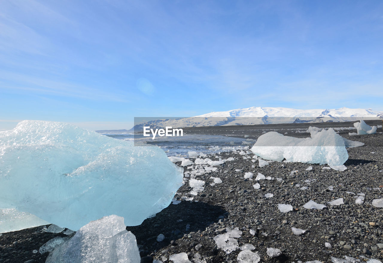 Appealing landscape of glaciers and icecap glaciers