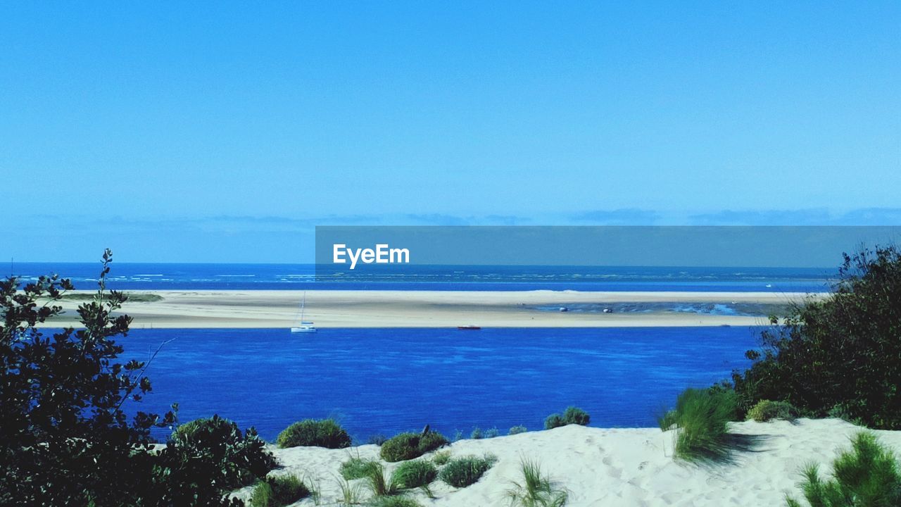 SCENIC VIEW OF SEA AGAINST BLUE SKY