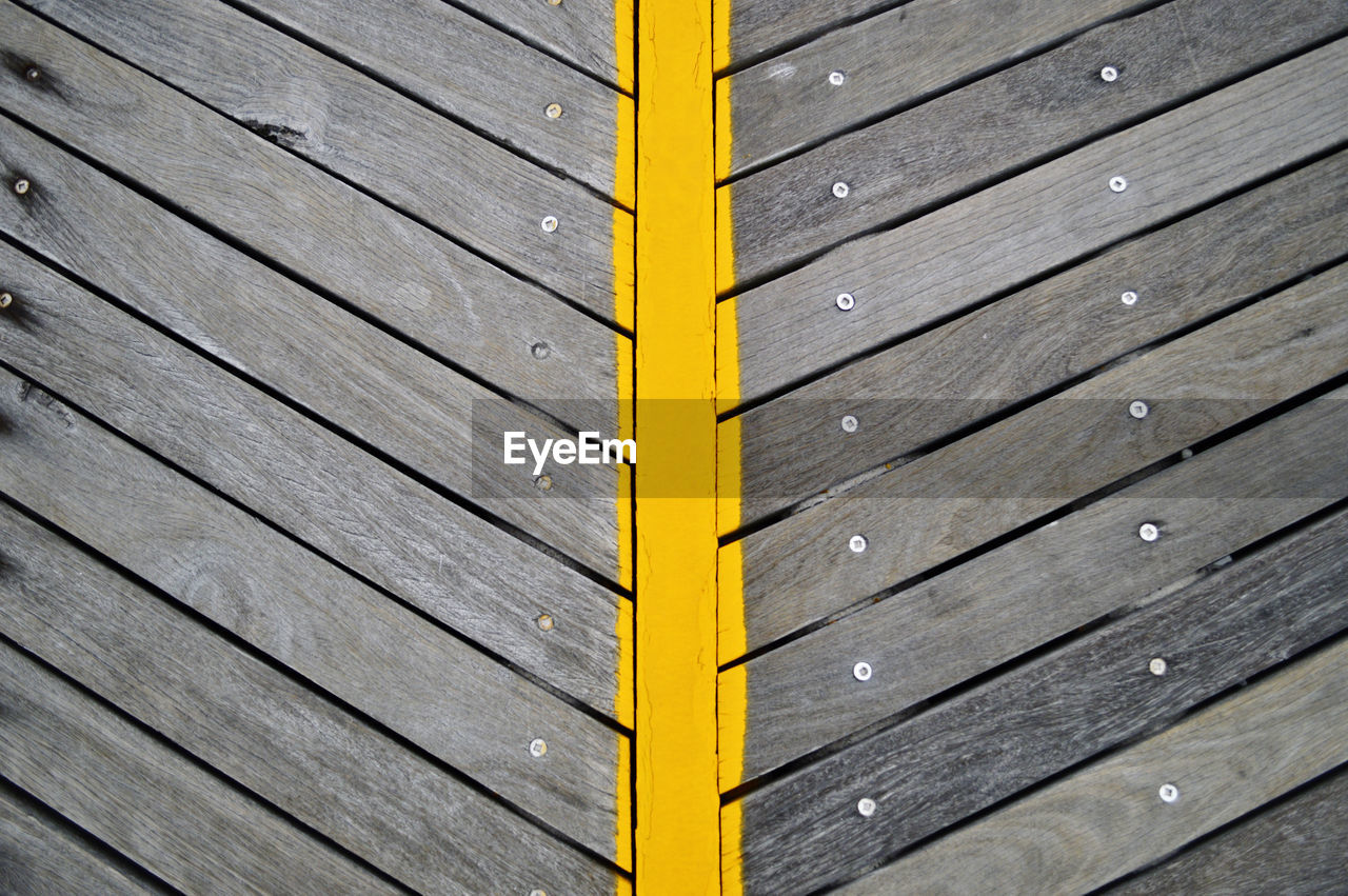 FULL FRAME SHOT OF YELLOW SURFACE LEVEL OF WOOD
