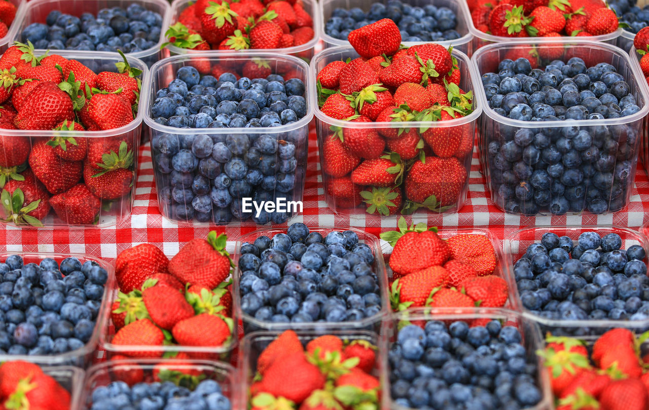 Full frame shot of berry fruits for sale at market stall