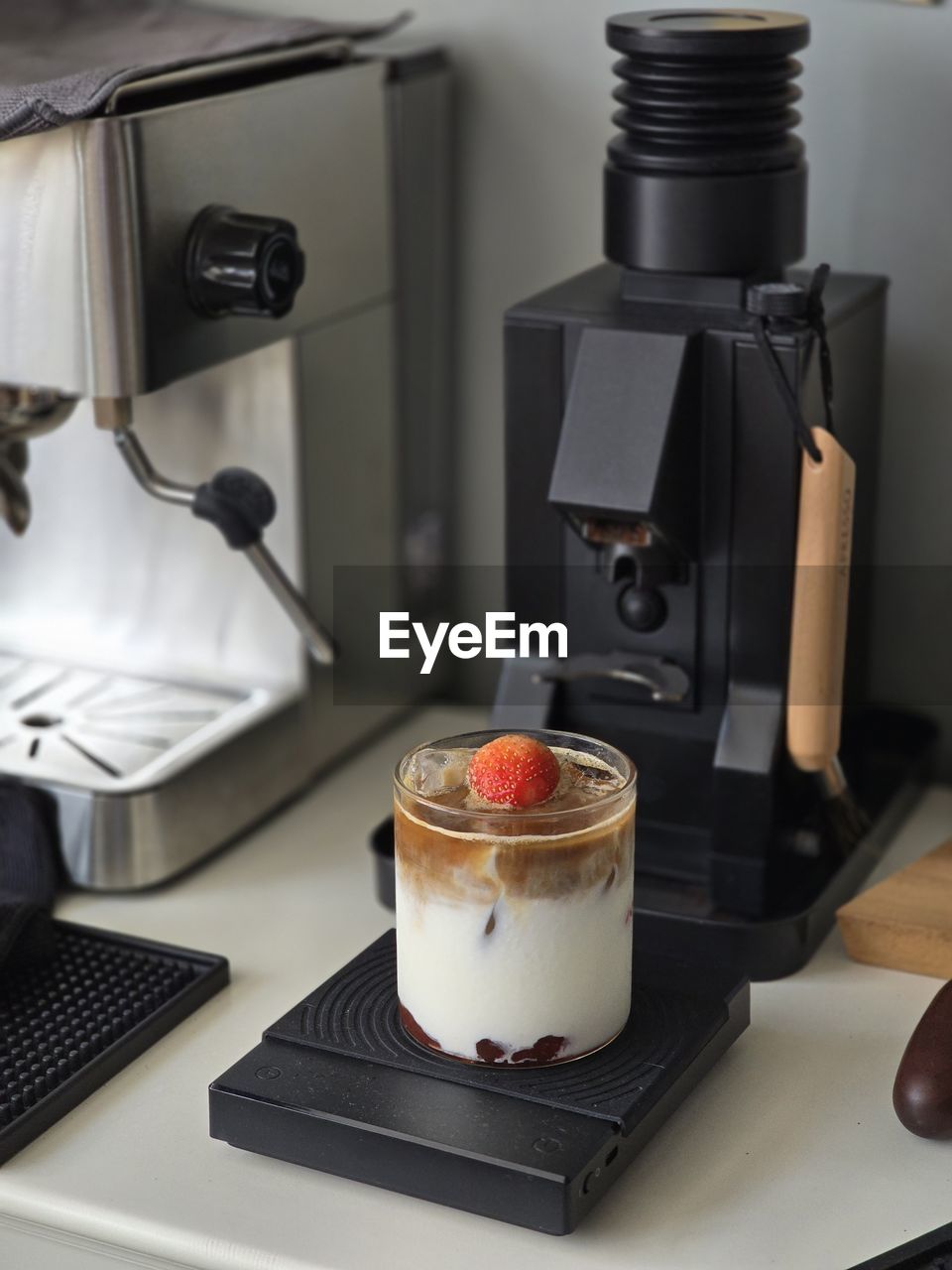 high angle view of coffee on table at home