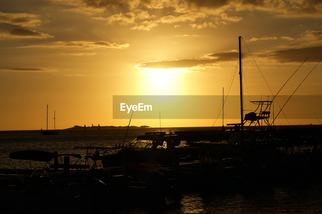 SCENIC VIEW OF BEACH AGAINST SKY AT SUNSET