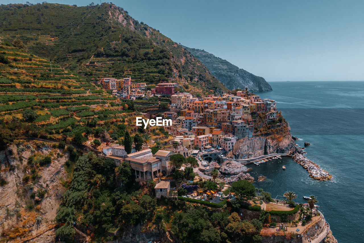 Manarola is one of the top tourist points of cinque terre on the north west coast of italy.