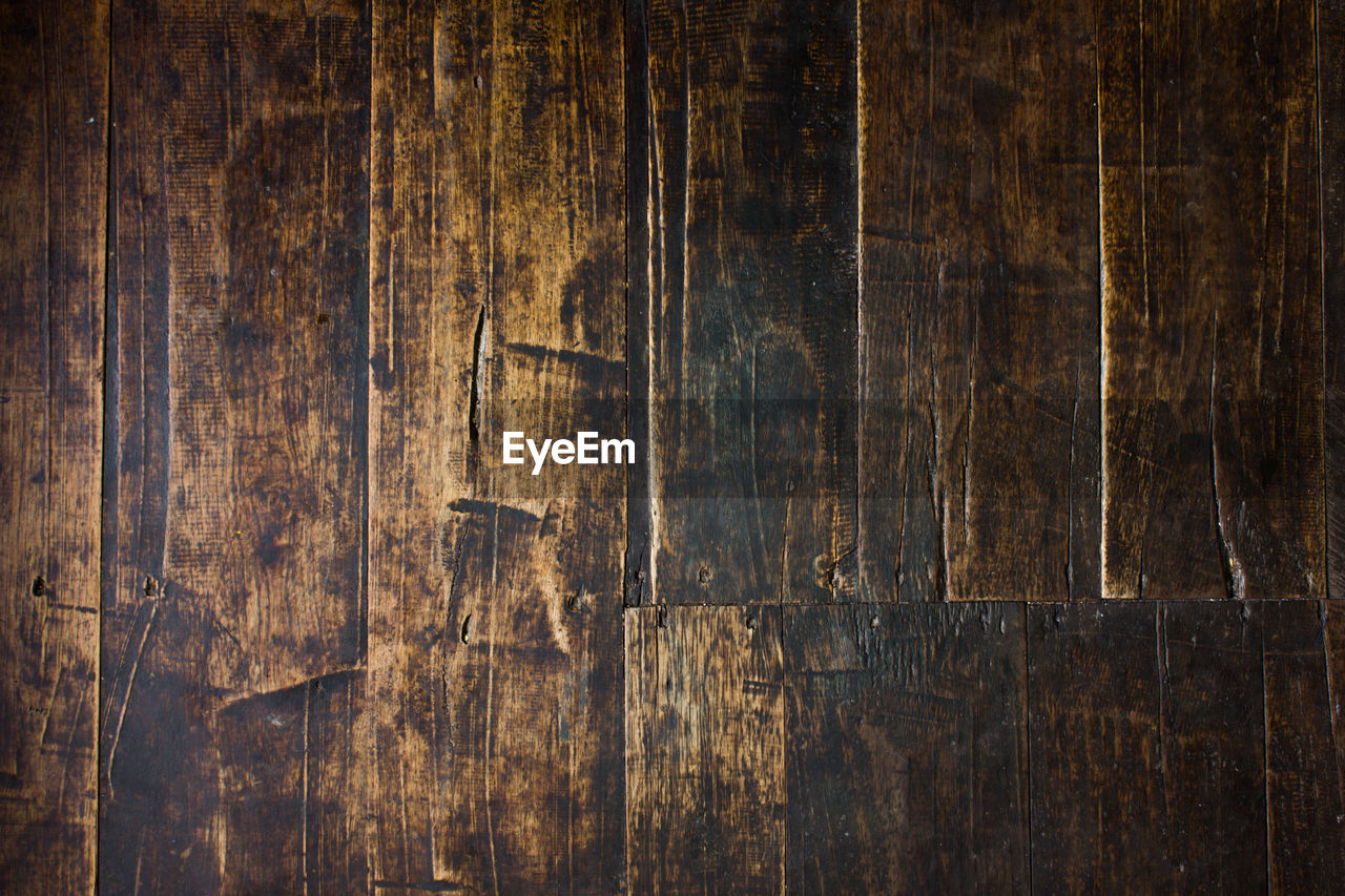 Full frame shot of old wooden table