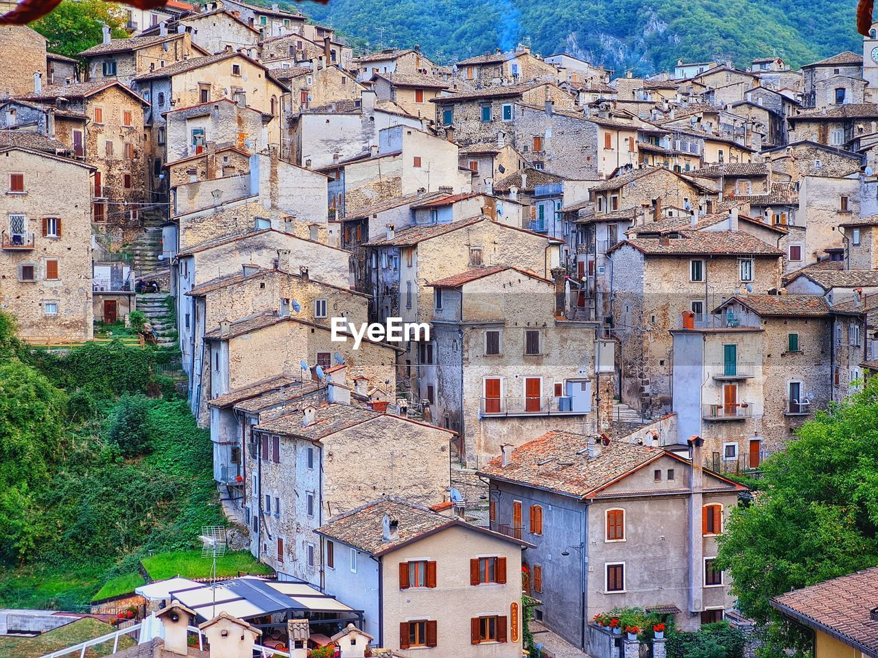 Rustic and ancient houses in the village of scanno in abruzzo