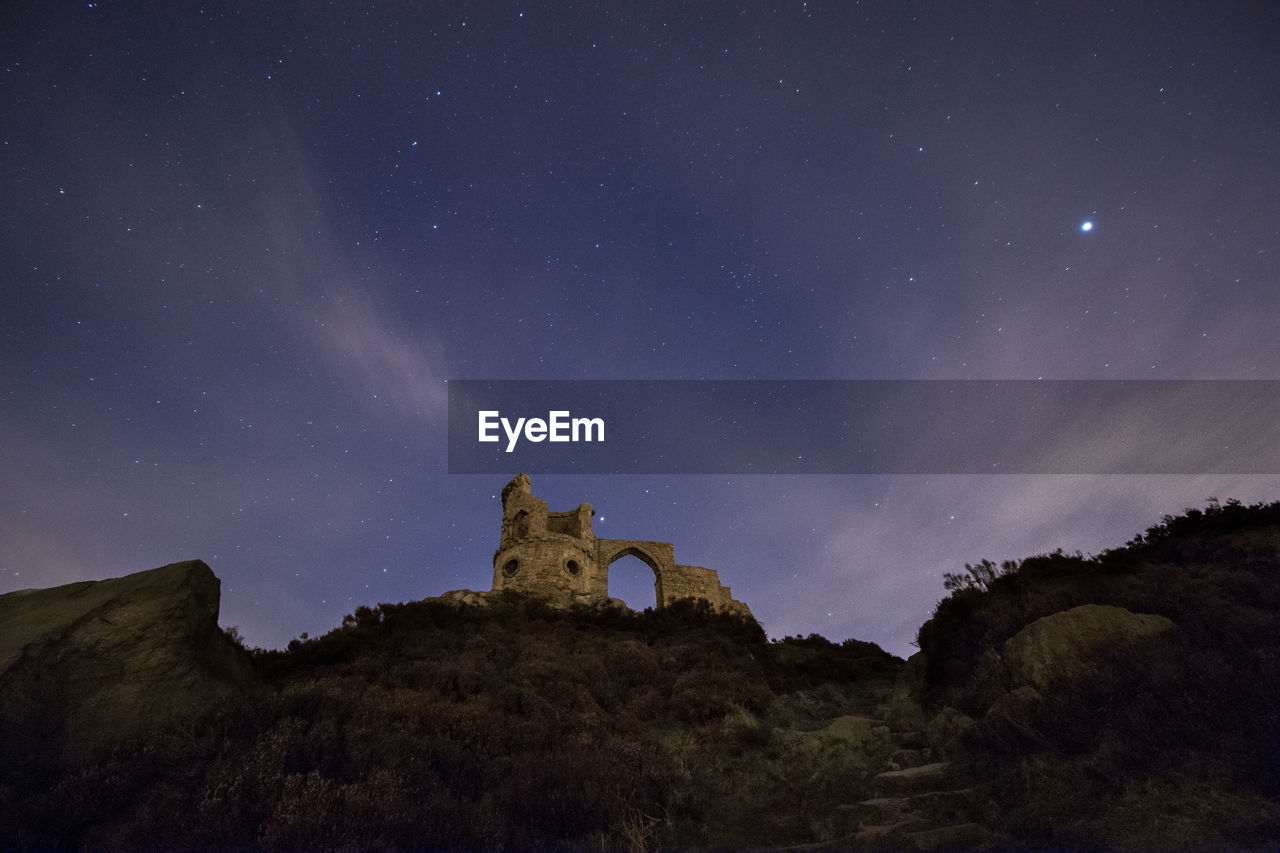 Low angle view of sky at night