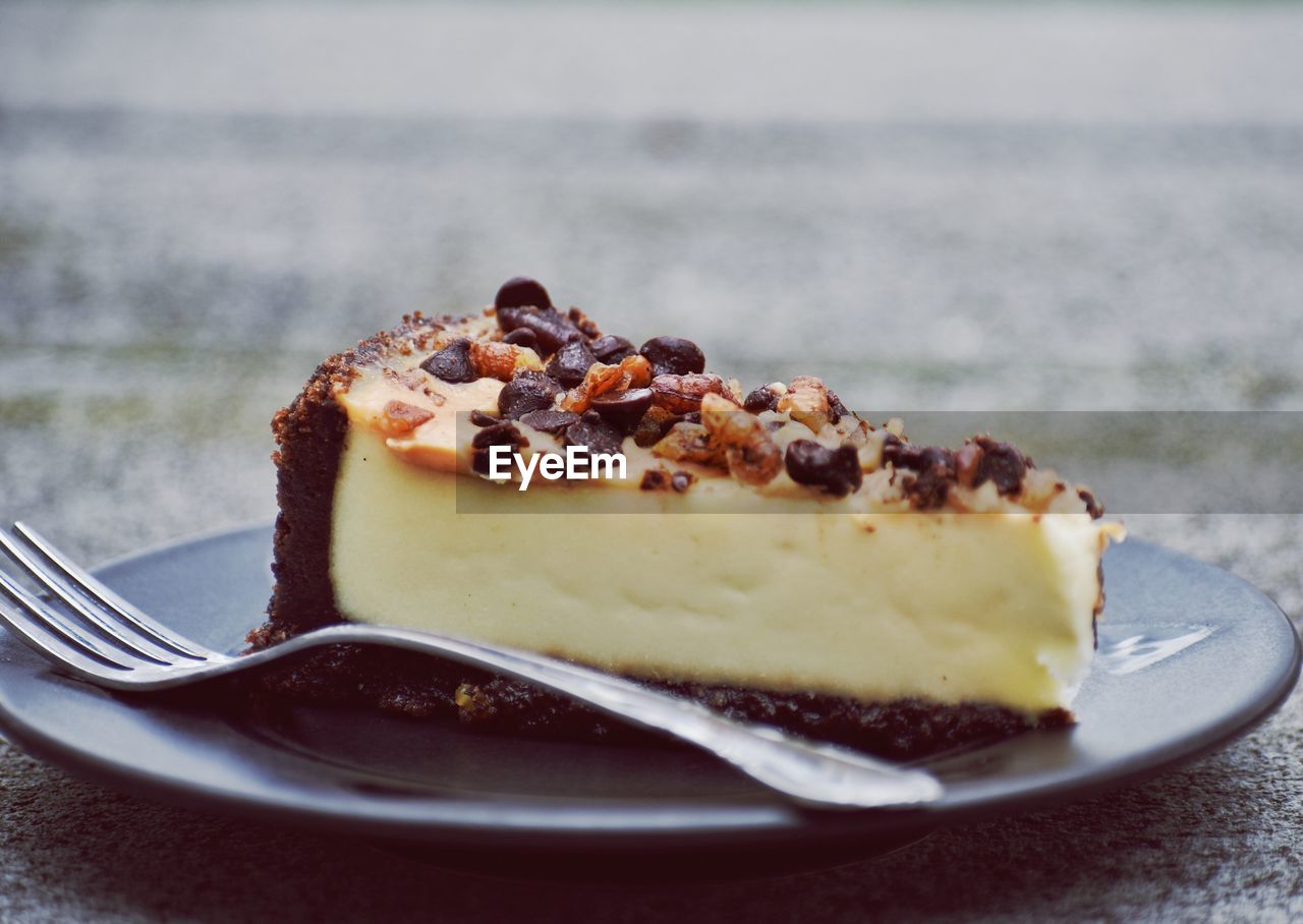 Close-up of cake in plate