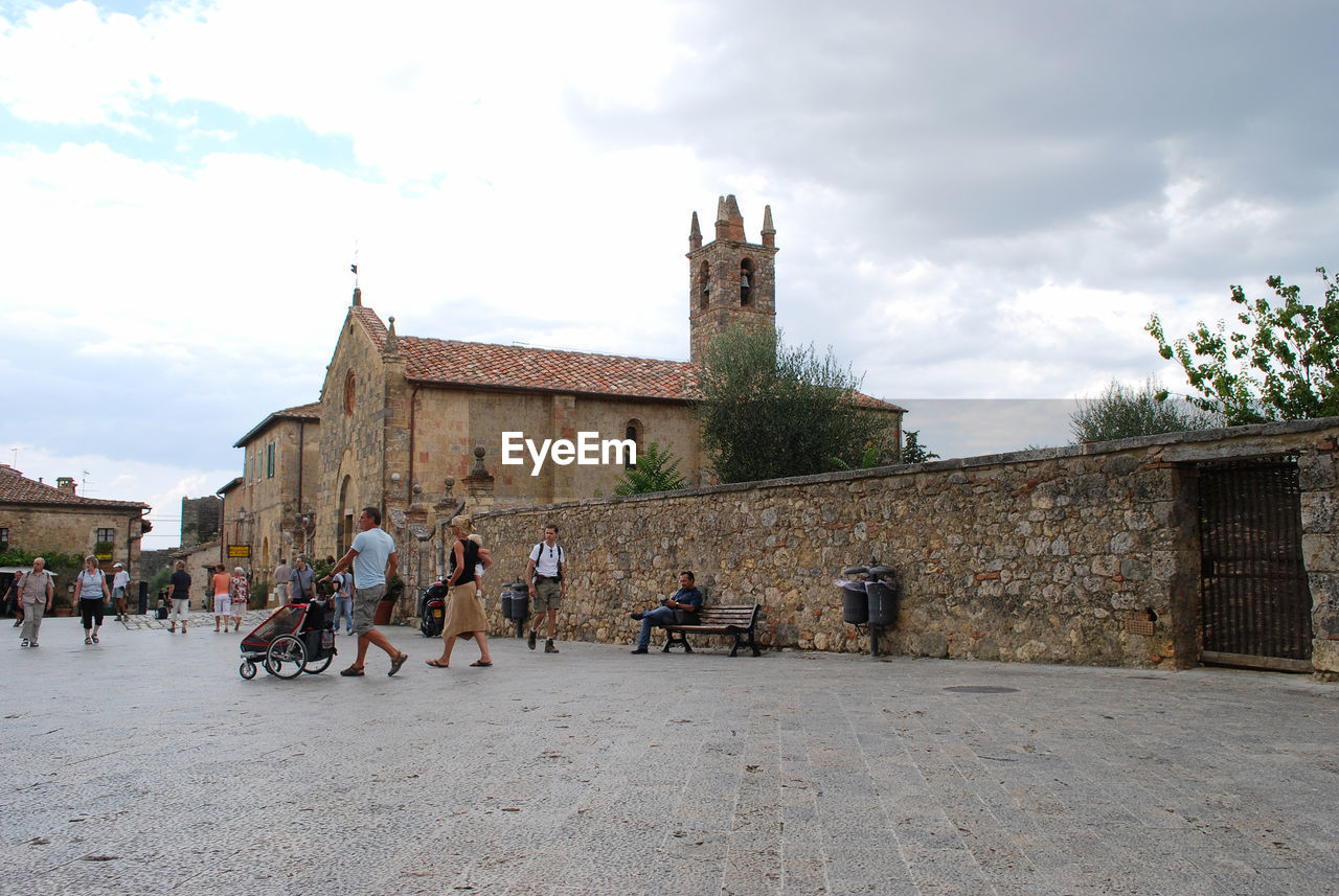 Church of st mary of the assumption in monteriggioni, siena, tuscany, italy.